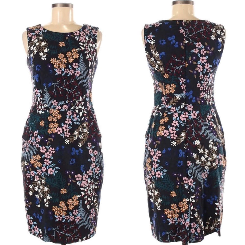 Lands End floral sheath dress size 6